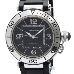 CARTIER Pasha Seatimer Steel Automatic Mens Watch W31077U2 Polished — Very Good