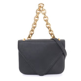 Bottega Veneta Mount 2-way Chain Hand/Shoulder Handbag, Leather, Black, 667399, Gold Hardware — Like New