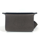 HERMES Hermes H logo punching Vid Poche crossbody bag pochette diagonal shoulder Togo men women dark brown — Like New