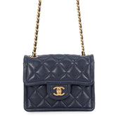 Chanel Chain Shoulder Bag Mini Matelassé Coco Mark Caviar Skin AS4406 CHANEL Handbag Women's — Like New