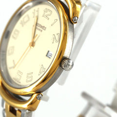 Hermes Pullman Two-Tone Stainless Steel x Gold-Plated Quartz Watch — Good