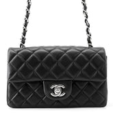 Chanel Chain Shoulder Bag Mini Matelassé Coco Mark Lambskin A69900 CHANEL Handbag Black Women's — Like New