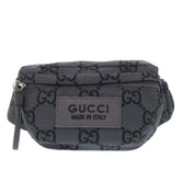 Gucci 767984 GG pattern nylon canvas gray bag, body waist bag 1083GUCCI — Like New