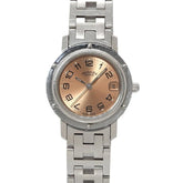 Hermes Clipper CL4 210 Women's Watch, Date Display, Pink Quartz Watch — Very Good