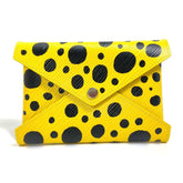 LOUIS VUITTON M81959 Yellow Leather Dot Only Yayoi Kusama LV x YK Pochette Kirigami Pouch Women's Black — New - Store Return