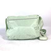 PRADA 1BD953 Triangle Plate Re-Nylon Shoulder Bag Nylon Women's ACQUA Aqua Green E-240920-15 — Like New