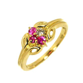 Christian Dior 1 Ring Sapphire Diamond 18K YG Yellow Gold 750 — Like New