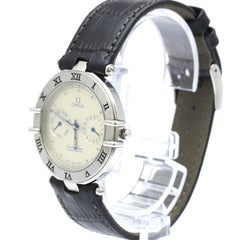 OMEGA Constellation Day Date Steel Quartz Mens Watch 198.0155 Polished — Very Good