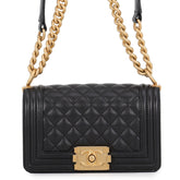 Chanel Chain Shoulder Bag Boy Small Matelassé Coco Mark A67085 BOY CHANEL Handbag Black Women's — Like New