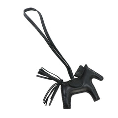 Hermes HERMES So Black Rodeo PM Accessory Bag Charm Agneau Milo Z Stamp — New - Store Return