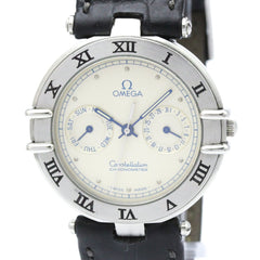 OMEGA Constellation Day Date Steel Quartz Mens Watch 198.0155 Polished — Very Good