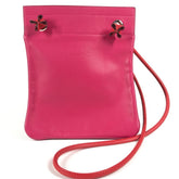 HERMES Bicolor Sac Aline Mini Pochette Shoulder Bag in Pink Leather — Like New