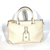 LOUIS VUITTON M46503 Monogram Empreinte Trianon PM Bag Handbag Tote Shoulder Leather Women's Crème White G-241125-63 — Like New