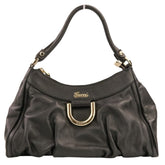 GUCCI Leather One-Shoulder Bag Handbag 190525 493075 Black Women's — Like New