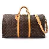 Louis Vuitton Monogram Keepall Bandouliere 60 2-way Boston Shoulder Handbag Brown M41412 — Like New