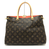 LOUIS VUITTON M41148 Pallas 2WAY Bag Shoulder Handbag Monogram Canvas Women's Brown — Like New
