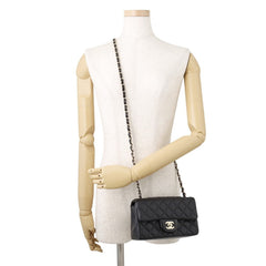 Chanel Chain Shoulder Bag Matelassé Coco Mark Lambskin A69900 CHANEL Black Handbag Women's — Like New