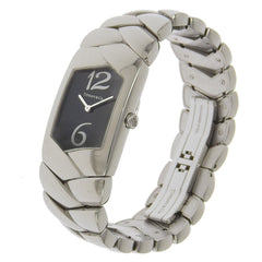 Tiffany & Co. Women's Tisolo Watch Z6301.10, Stainless Steel Quartz Analog Display, Black Dial — Very Good
