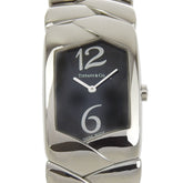 Tiffany & Co. Women's Tisolo Watch Z6301.10, Stainless Steel Quartz Analog Display, Black Dial — Very Good