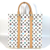 LOUIS VUITTON M24859 Monogram Craggy Sac Plat Tote Bag Vertical Handbag Men's Women's Beige Like New — Like New