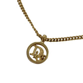 Christian Dior Vintage Logo Top Necklace Pendant GP Gold Color Women's — Like New