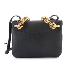 Bottega Veneta Mount 2-way Chain Hand/Shoulder Handbag, Leather, Black, 667399, Gold Hardware — Like New
