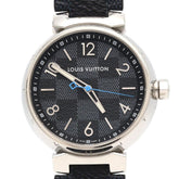 Louis Vuitton Tambour Damier Graphite QA073 SS Quartz Watch — Good