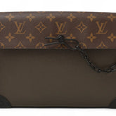 Louis Vuitton Second Bag Clutch LOUIS VUITTON Pochette Steamer Monogram Taiga Khaki M30583 — Like New