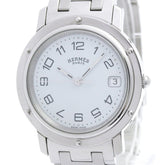 HERMES Clipper Stainless Steel Quartz Mens Watch CL6.710 Polished — Very Good