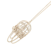 Chanel necklace, birdcage design, Coco Mark rhinestone, B20 B. CHANEL — Like New