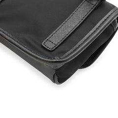 PRADA Triangle Shoulder Bag, Pouch, Handbag, Nylon Leather, Black (NERO) 2ZT022 — Like New