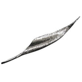 Christian Dior brooch, feather motif, silver metal, women's — Like New