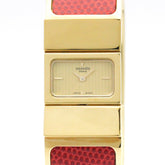 HERMES Loque Gold Plated Quartz Ladies Watch LO1.201 — Very Good