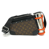 LOUIS VUITTON M46462 Monogram Macassar Biker Messenger Shoulder Bag in Canvas, Men's, Brown, Like New — Like New