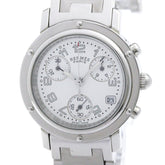 HERMES Clipper Chronograph Steel Quartz Ladies Watch CL1.310 Polished — Very Good
