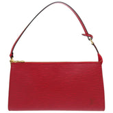 Like new Louis Vuitton Pochette Accessory Pouch Epi M52947 Castilian Red LV 0457LOUIS VUITTON — Like New