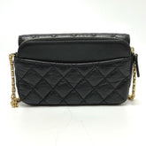 CHANEL AP2215 2.55 Mademoiselle Matelasse Chain Wallet Shoulder Bag Calfskin Women's Black G-230510-29 — New - Store Return