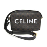 Celine Triomphe Medium Women's Coated Canvas,Leather Messenger Bag,Shoulder Bag Brown — Like New