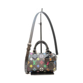 LOUIS VUITTON x Takashi Murakami M13406 Multicolor Noir Nano Speedy Boston Bag Black Silver Hardware Women's — Like New