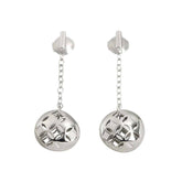 Louis Vuitton Monogram Galet Earrings, 18K White Gold (750), Pierced Earrings — Like New