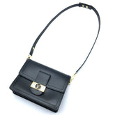 LOUIS VUITTON M55821 LV Lock Chain Dauphine MM Shoulder Bag Calfskin Women's Noir Black G-200910-19 — New - Store Return