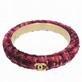 Chanel Coco Mark 09A Tweed Purple/Pink Bangle 0790CHANEL — Like New
