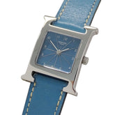 Hermes HERMES Women's Watch Brand H-Watch Quartz QZ Stainless Steel SS Leather HH1.210 Silver Blue □G — Good