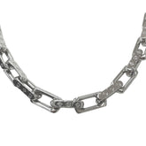 LOUIS VUITTON (Louis Vuitton) 2020 model M64196 Collier Chain Monogram Necklace, Silver, Made in Italy, Men's — Like New
