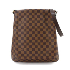 Louis Vuitton Damier Musette Shoulder Handbag, Ebene Brown, N51302, Gold Hardware — Like New