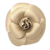 CHANEL Camellia Corsage Brooch, Champagne Beige, Unused, Women's — New - Store Return