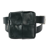 BOTTEGA VENETA Intrecciato Waist Bag 709342 VA9A5 Calfskin Leather Dark Green Cassette R2418113007079 — Like New