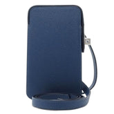 HERMES Aka Box WNN005 Pochette Shoulder Bag in Leather, Blue de Plus, Women's, 188592 — Like New