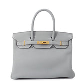 Hermes Birkin 30 Blue Glacier Togo T stamp HERMES handbag women's — Like New