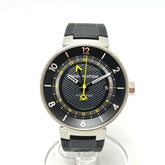 LOUIS VUITTON Q8D30 Tambour Moon GMT Automatic Watch, Stainless Steel, Men's, Silver — Good